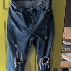 Old Navy Women's  Ripped Highrise Blue  Jeans